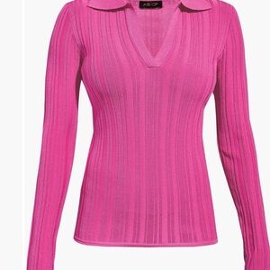 Cute Pink fitted ribbed top